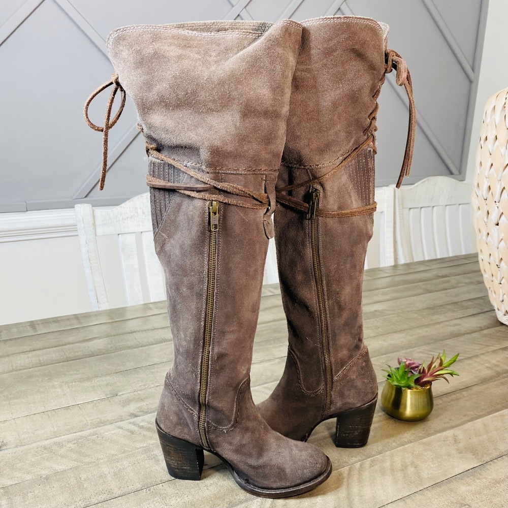 Freebird BY STEVEN BROCK GREY SUEDE BOOTS Women's Size 7 - Picture 6 of 9
